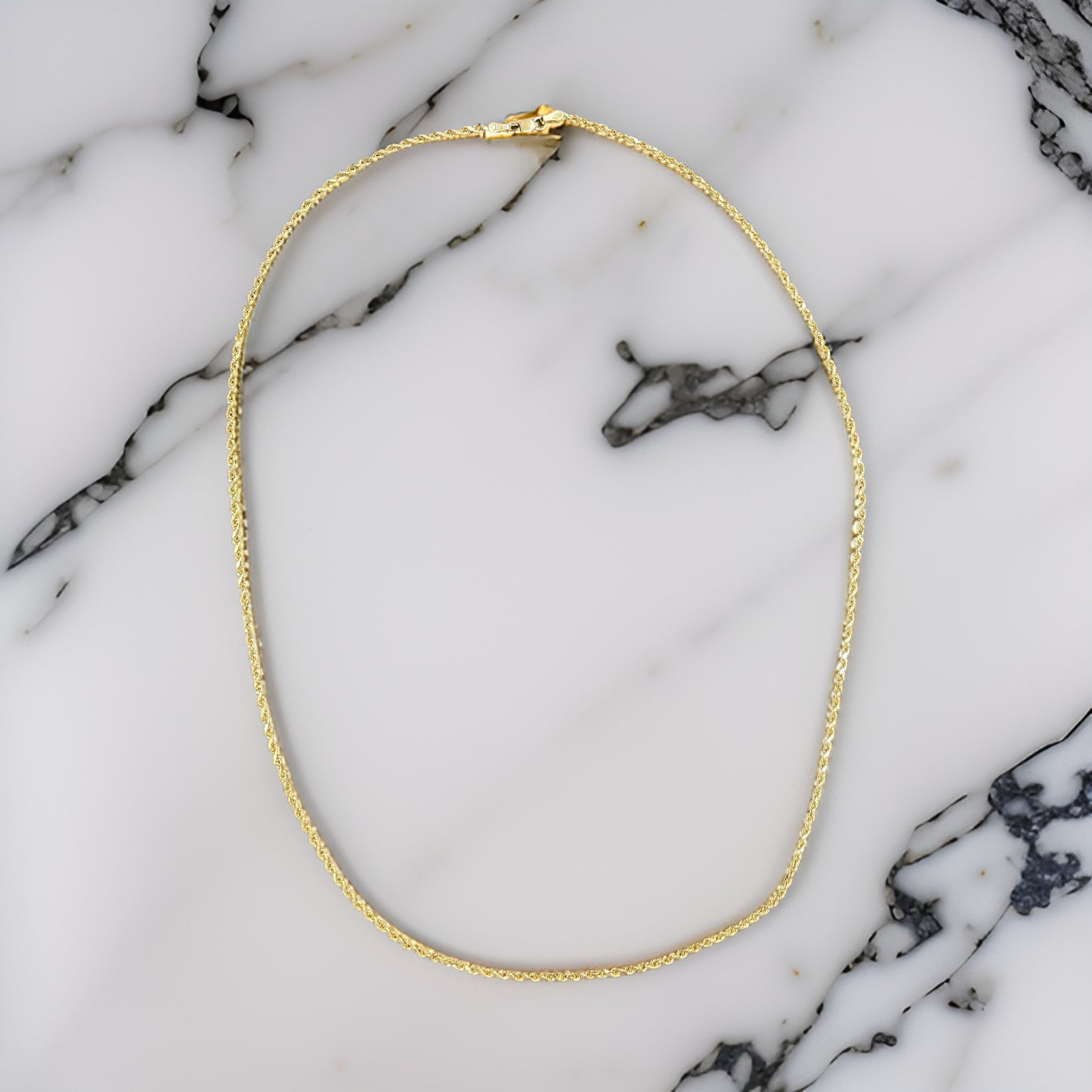 18K Yellow Gold Rope Chain (24" - 2.5mm)