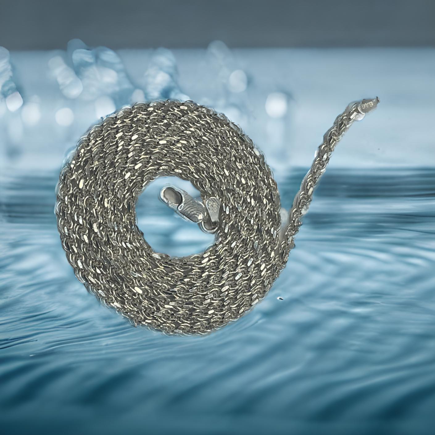 Sterling Silver Rope Link Chain-2.8mm