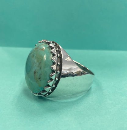 Vintage Sterling Silver- Natural Turquoise Ring