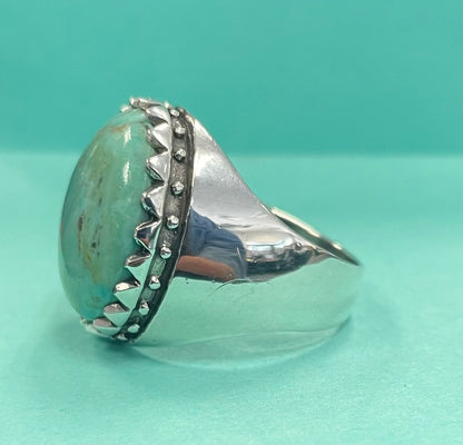 Vintage Sterling Silver- Natural Turquoise Ring