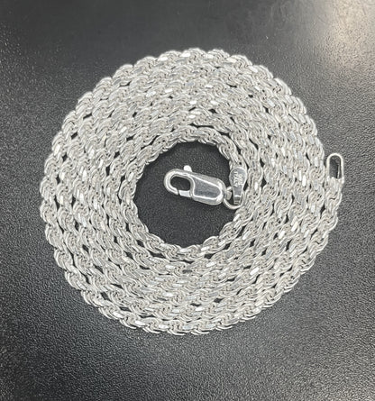 Sterling Silver Rope Link Chain-2.8mm